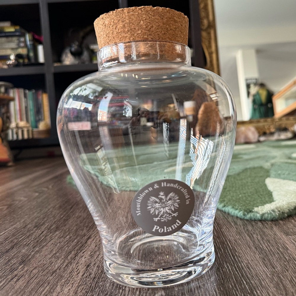 Hand blown Glass Apothecary Jar with Cork